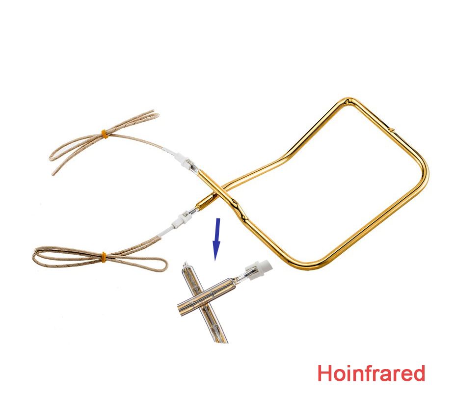 Φ10mm 230V 2200W 3D-shaped Half gold-plated Infrared heat lamp